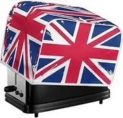 [Kuiaobaty] Union Jack Flag 2 Slice Toaster Cover, UK Flag Case for Bread Toaster Machine,Premium Linen-like Spandex Dust Proof Case