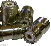Lot of 4 High Quality UHF Barrel Coax Connectors - Double Female - HAM CB