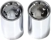 Car Exhaust Tip Exhaust Tips Muffler Stainless Steel Exhaust Tips Nozzle Compatible For BMW X3 G01 X4 G02 2019 2020 2021 2022(Silver)