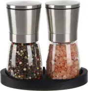 Salt and Pepper Grinder Set Adjustable Coarseness Ceramic Kitchen Pepper Shaker