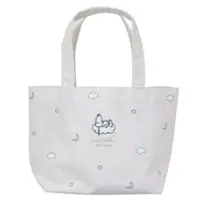 在飛比找樂天市場購物網優惠-小禮堂 Snoopy 雨傘布船型手提袋 (米雲朵月亮款)