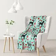 Jbyjbx Poodles Dogs Print Ultra-Soft Micro Throw Flannel Blanket Lightweight Warm,All Seasons Decor 40"X30"