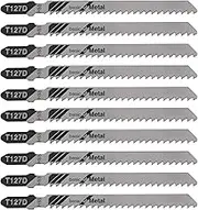 YINETTECH 10PCS T127D Jig Saw Blades HSS Jigsaw Blades T Shank Jig Saw Blade for Metal Wood Plastic Cutting Compatible with Bosch Compatible with Dewalt