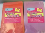 FOAM SHEETS ASST COLORS 5.5" X 8.5" 2 PKS 20 SHEETS EACH 1.5MM EASY TO CUT