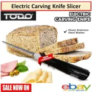Electric Knife Stainless Steel Serrated Blade Meat Carving Bread Cheese Slicer