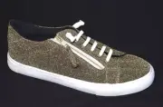 TS TAKING SHAPE size 6 / 37 Glitter Lexi Sneakers wide fit gold sparkle shoe NIB