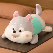 35-80cm Animal Dog Long Pillow Stuffed Lying Husky Plush Toys Soft Sleeping Cushion Doll Children Kids Girls Cartoon Gift