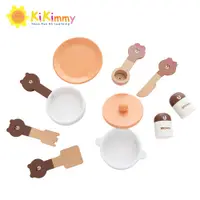 在飛比找PChome24h購物優惠-Kikimmy LINE FRIENDS 木製玩具廚房餐具組