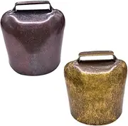 SEWOART 2pcs Cow Sheep Bells Farming Accessories Iron Anti-Lost Bells for Cattle Horse Pet