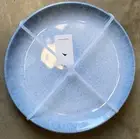 Tommy Bahama Blue Watercolor Edge MELAMINE Dinner Plates Set Of 4