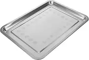Dog Crate Tray Pet Playpen Hay Kennel Bunny Cage Holder Pour Pet Training Tray Chinchilla Cage Puppy Playpen Cages Guinea Pig Poop Vacuum Bird Toilet Pan Net Stainless Steel Silver