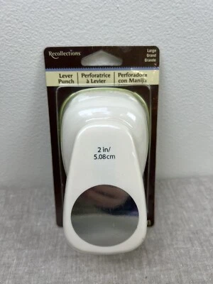 Recollections Large Lever Circle Round Paper Punch 2” Tags Presents Holiday NEW