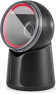 [HIKOAN] Wired Scanning Platform One-dimensional Barcode/QR Code Scanner for Supermarket Restaurant Retail Store Warehouse Black