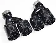Compatible For BMW 5 Series G30 G31 2018 To 2023 Exhaust tip Upgrade Forged Carbon Fiber Logo Black Muffler Tip Nozzle(Carbon fiber 7)