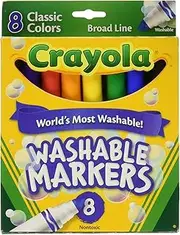 Crayola Ultra-Clean Washable Markers, Broad Line, 8 Count