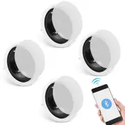 4 PCs 165.1 mm Bluetooth in Ceiling Speakers, 150W, Flush Mount Ceiling & in-Wall Speaker System with 8ΩImpedance 89dB Sensitivity, for Home Kitchen Living Room Bedroom or Covered