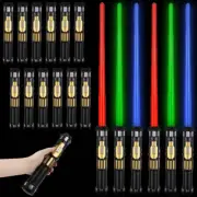 Juego de 12 sables LED iluminados - Retráctiles y sensibles al movimiento