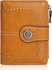 [HUA ANGEL] Women's Long Clutches Purse Large Capacity Hand Strap Purse Zip Wallet Mobile Phone Purse PU Leather with Multiple Card Slots for Credit Cards Cash Bills