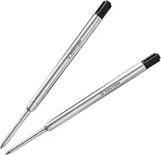 BASTION Black, Gel Ink Refill (2-Pack), Fine Point, Designed Exclusively for BASTION Bolt-Action Pens | Luxurious & Deeply Pigmented Black Ink with Metal Cartridge