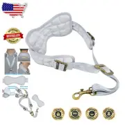 Breathable Adjustable Saxophone Neck Strap with Removable Padded Cushion, Silver