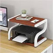 Printer Table Printer Stand Printer Shelves Wood Printer Rack Desktop Copy Rack Steel Frame Printer Storage Rack for Fax Machine Scanner Files Books Printer Shelf Printer Rack (Color : C, Size : 2 T