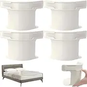 Bed Sheet Holder Removable Set of 4, Corner Sheet Strap Heavy Duty Lock Bedsheet Keeper, Non-Slip Bedsheet Grippers Keep in Place Bedding Accessories for All Mattress (White, L)