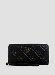 GUESS Black Adelasia Large Zip Around Wallet