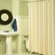 Easy to Clean Bathroom Shower Curtain with Detachable Hooks for Washing