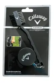 Callaway Club Cleaning Brush w/ Zinger Retractable Black New Package
