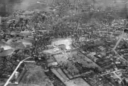 The town centre and cemetery Longton 1927 England OLD PHOTO