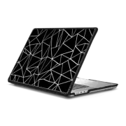 MacBook Pro 16-inch (M1 - M4) Impact Case Abstraction Outline White on Black Macbook