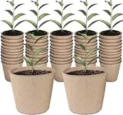 Propagation Pots Biodegradable Propagation Pots Cellulose Plant Pots Round Peat Free Sowing Pots for Plants Pack of 50