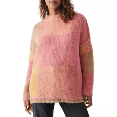 NWT Free People Domino Prairie Sunset Alpaca Wool Blend Pullover Sweater Size S