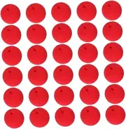 KONTONTY 30pcs Red Foam Clown Nose Cosplay Costume Accessory for Halloween Parties Roleplay Versatile Bulk Pack for Adults for Circus Themed Events