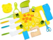 Kids Kitchen Knife Set with Cutting Board and Cutters