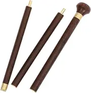 Healeved Wooden Detachable Walking Cane for Seniors Lightweight Skid Walking Stick Portable Section Design for Travel Reliable Support for Hiking and Daily Use