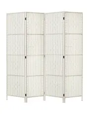 [Artiss] 4 Panel Room Divider Screen 163x170cm Woven in White
