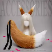 Fluffy Beast Ear Headband Headdress Hair Clip Cosplay Plush Fox Tail Wolf Tails
