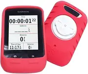 Tuff Luv Silicone Gel Skin Case Cover Compatible with Garmin Edge 510 and Screen Protector - Red