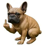 unbrand Funny French Bulldog Garden Statue, Bold Pooping Dog Statue, Bulldog Dog Welcome Sign Garden Animal Sculpture for Lawn Patio Backyard Outdo...