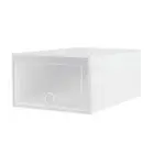 NNEDSZ Shoe Box Set of 12 Storage Case Stackable Plastic Shoe Cabinet Cube White