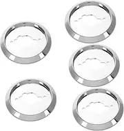 SHINEOFI 5Pcs Plastic Gas Stove Control Knobs Durable Replacement Knobs for Kitchen Cooktop Oven Easy Install BBQ Control Knobs with Electroplated Finish for Gas Grill Silver