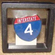 Headgear Hat Pins, INTERSTATE 4, Blue (ACC01-PIN-422-NS) Display Box