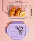 Sanrio Kuromi Borosilicate Glass Dish Food Storage Leak-Proof Container & Lid