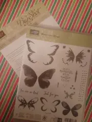 Stampin Up Retired Watercolor Wings stamp set & Bold Butterfly Framelits bundle