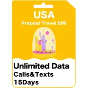 T-Mobile USA/Canada/Mexico Travel SIM Card Unlimited Data and Talk for 15 Days