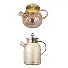 Glass Pitcher Water Carafe with Lid Glass Jug for Hot Cold Water Durable