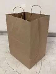 CHOOSE QTY: Pro-Pak 70# Natural Kraft Paper Bag Twist Handle – 12″ x 9″ x 15.75″