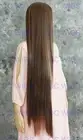 Light Brown/Blonde Super Long Straight Lace Front Human Hair Blend Wig EVFR