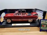 Maisto ERTL Maisto, Die Cast Cars 1:18 Scale 49 Ford Convertible Red